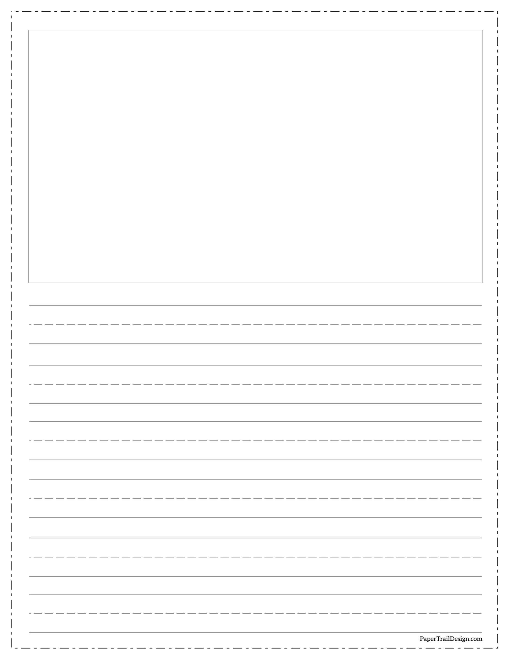 Lined Paper For Preschool