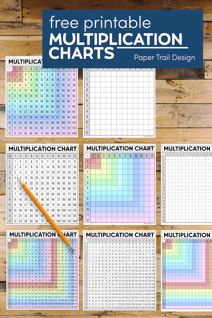 Free Multiplication Chart Printable Paper Trail Design