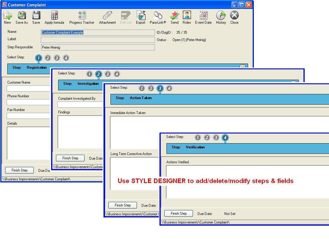 Compliance management software for customer complaints