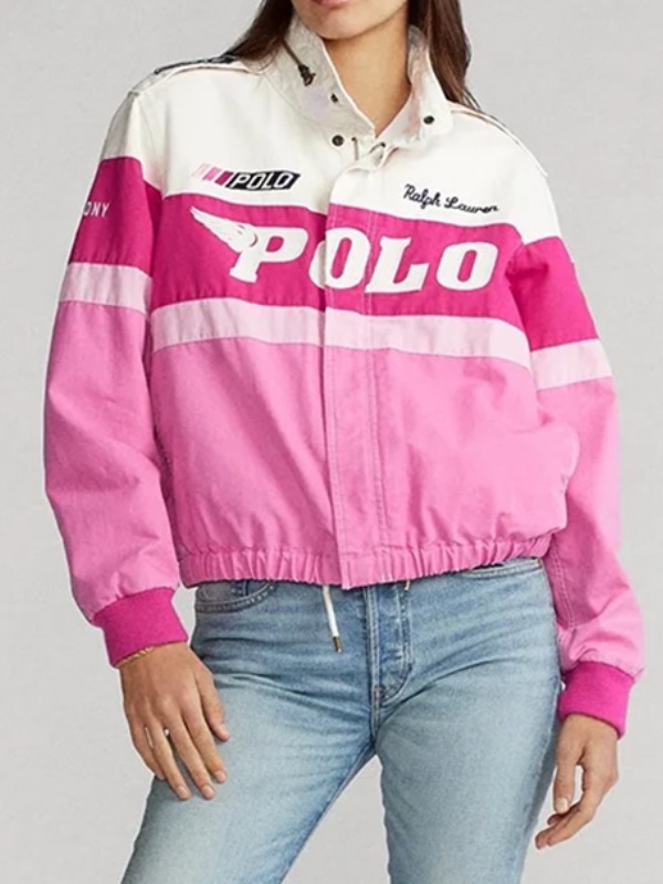 Pink Polo Racer Jacket Ralph Lauren Pink Polo Jacket