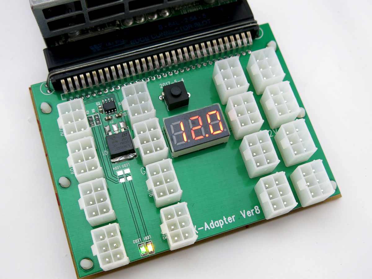 16 Port 1200W 750W 1400 Power Supply Breakout Board for HP Delta Dell