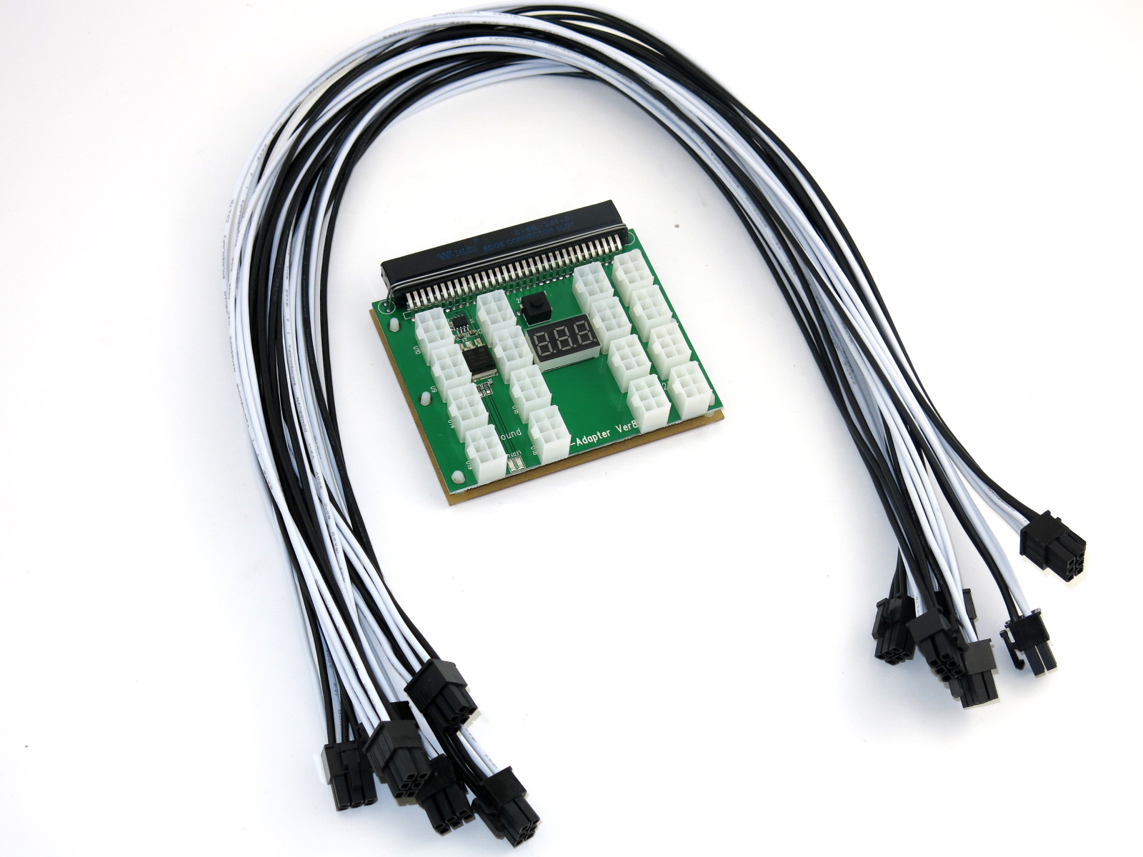 16 Port HP DELL Delta ASIC Miner Power Supply Benchtop Breakout Board