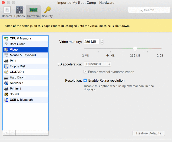 Configure Best Display for Parallels Desktop On Retina Mac