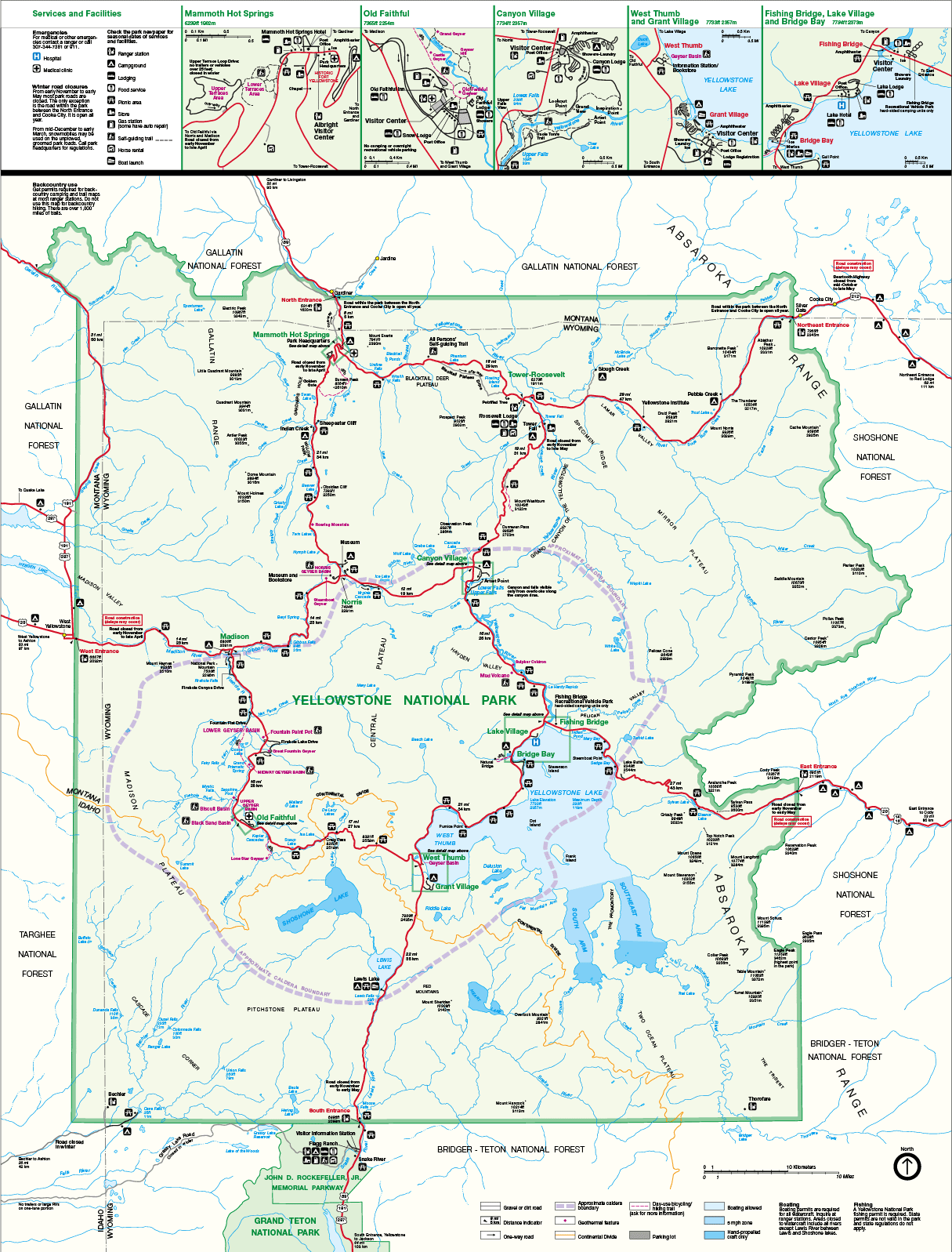 Yellowstone Park Map Pdf Carte Yellowstone Park My blog
