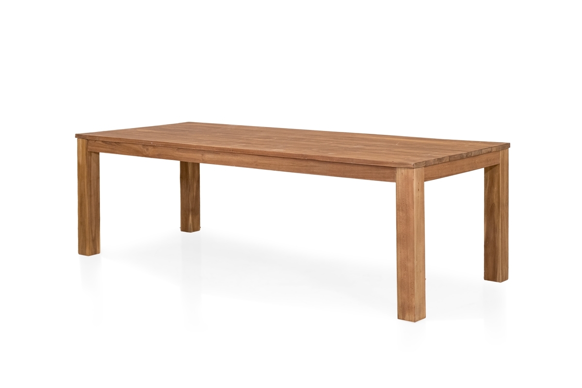 Handsmoothed solid teak dining table, parigiani italy