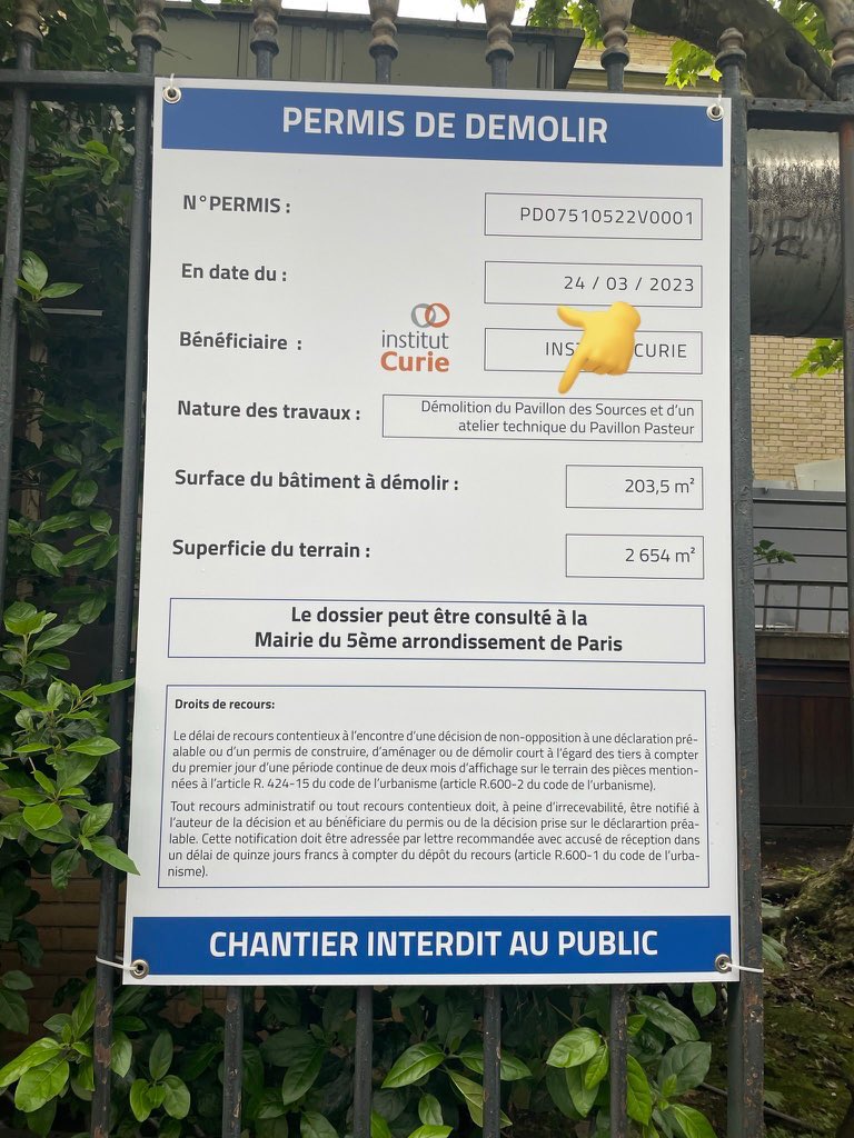 Non à la démolition du pavillon des Sources Paris historique