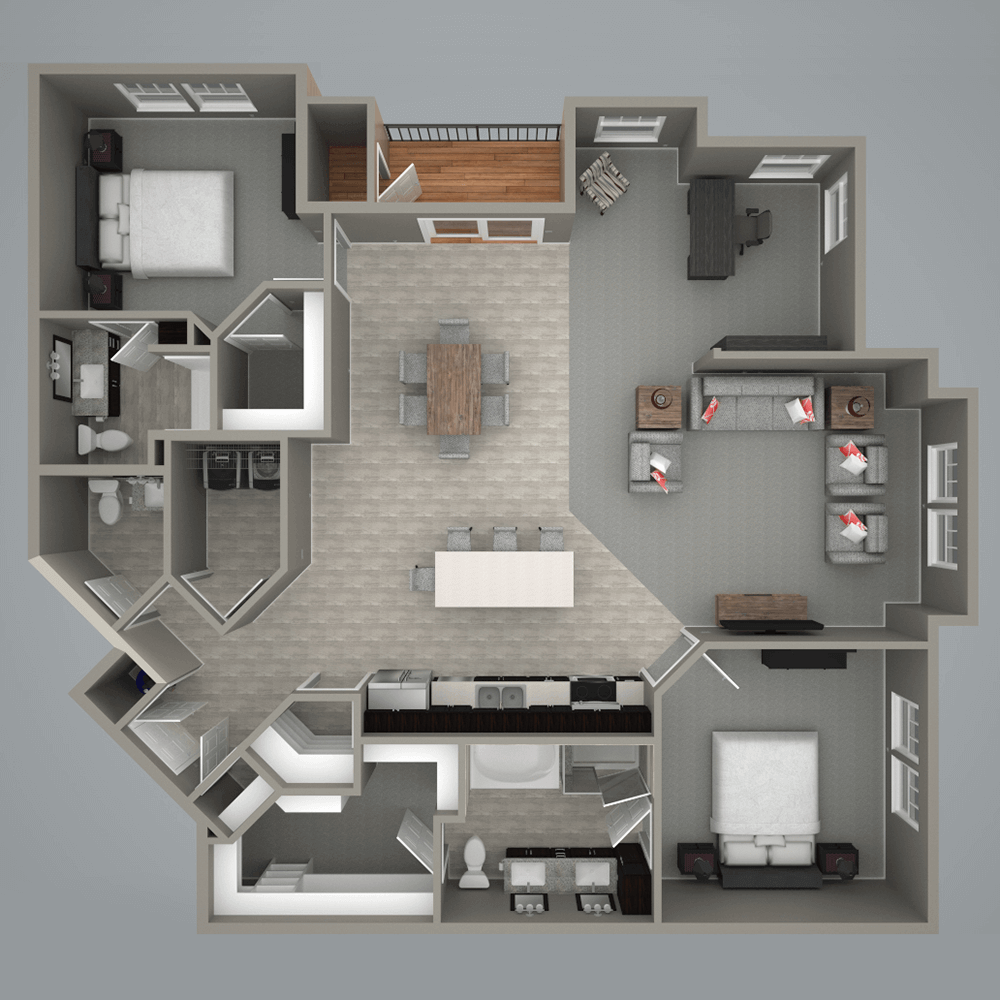 Large 2 Bedroom Omaha Apartment Park 120 Oak Hills