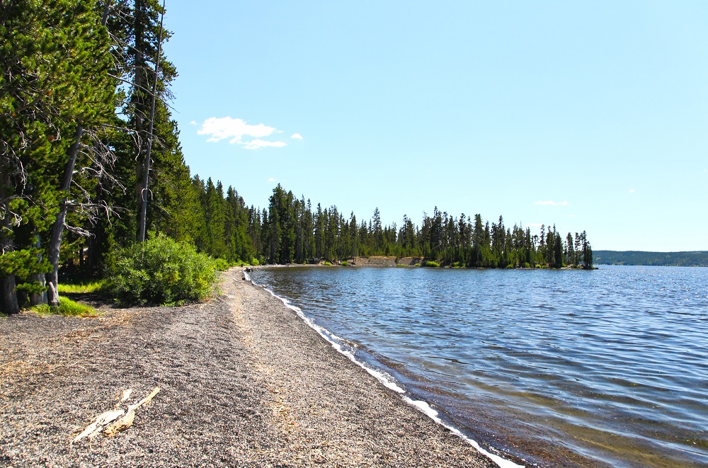 Lewis Lake and Lewis Falls in Yellowstone Parkcation