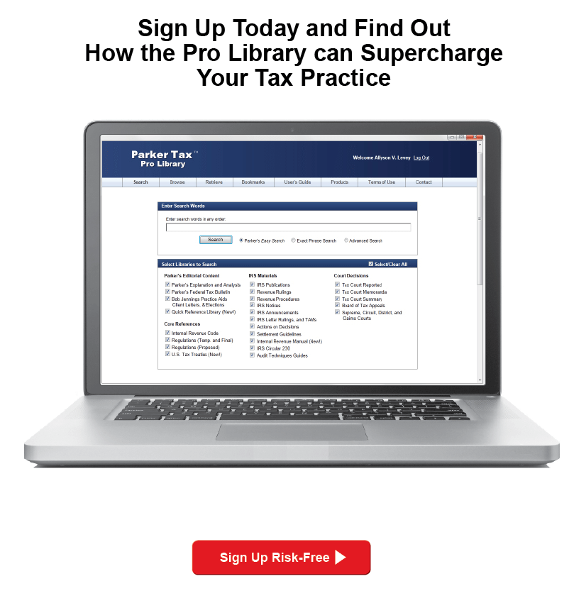 Tax Research Solutions Parker Tax Publishing Product Information