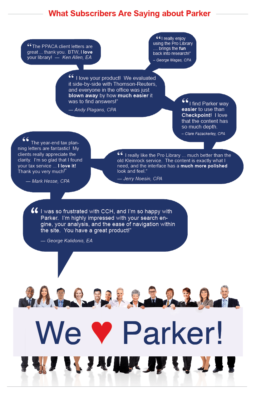 Tax Research Products Parker Tax Pro Library Product