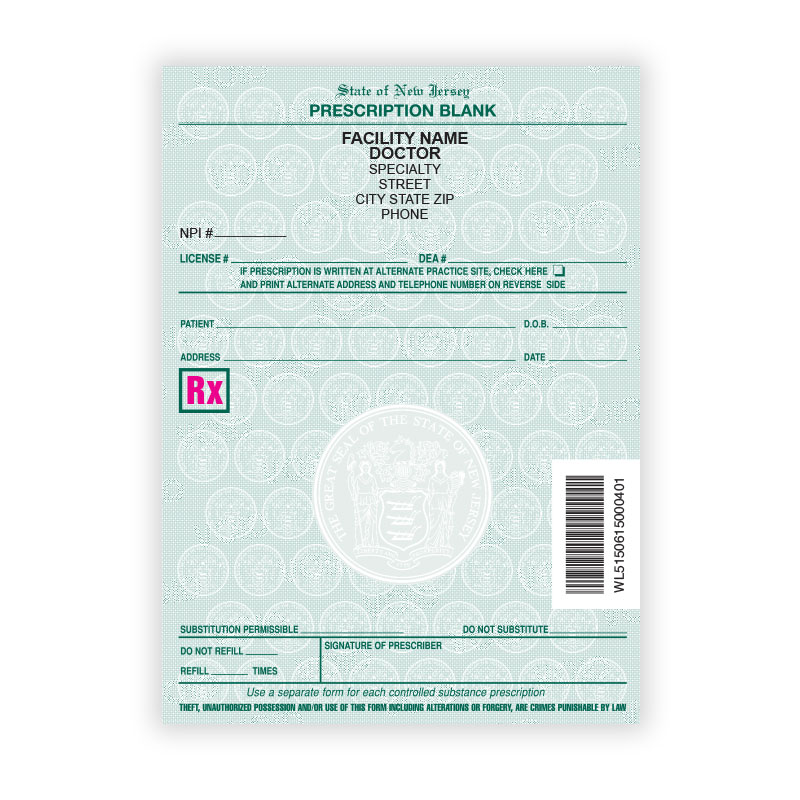 Prescription Pads in New Jersey