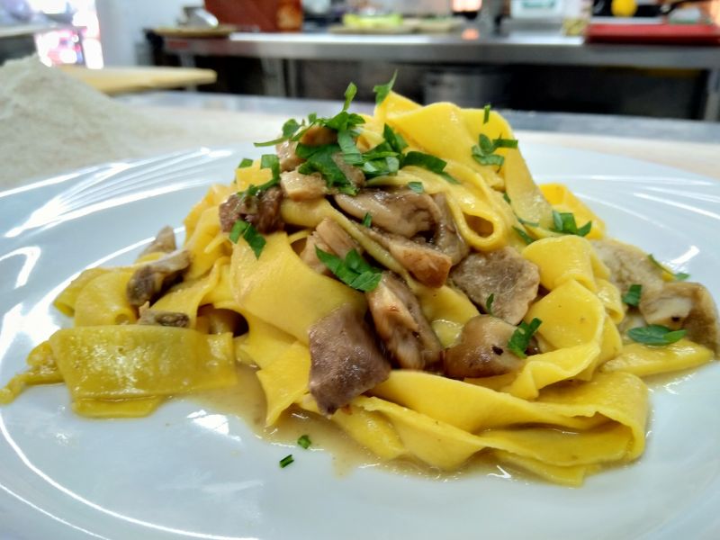 Pappardelle ai funghi porcini Parco Naturale Regionale Monti Simbruini