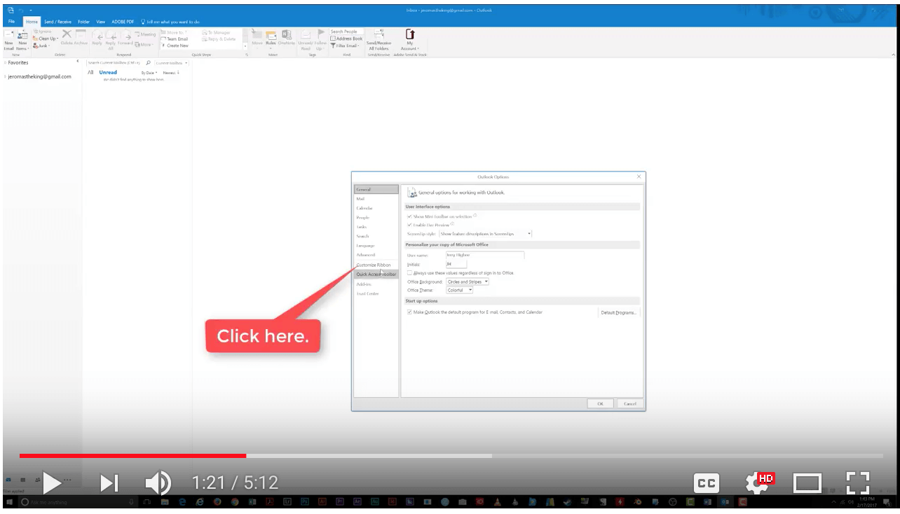 Customize the Ribbon Bar in Microsoft Outlook 2016 Parkway Tech