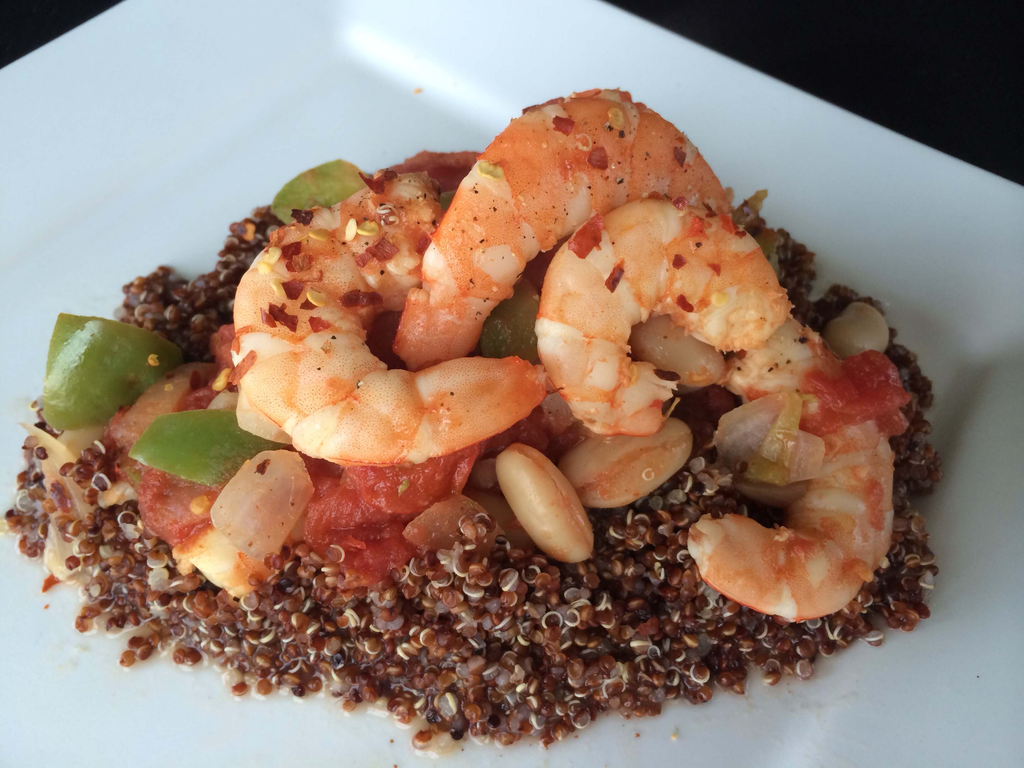 Fish Week!! Shrimp Jambalaya Over Red Quinoa! Parmesan Princess