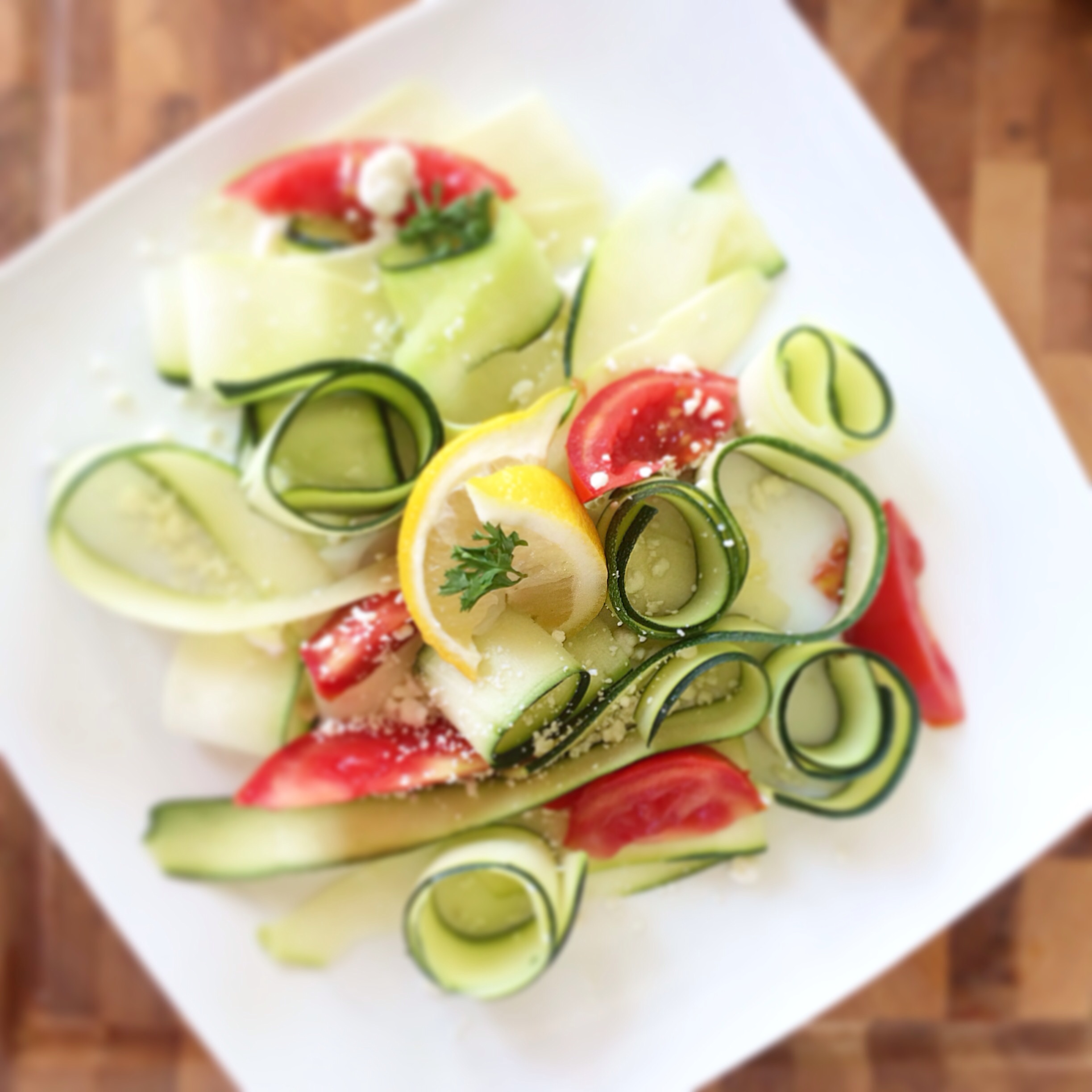 Summer Zucchini Salad with Honey Lemon Vinaigrette! Parmesan Princess