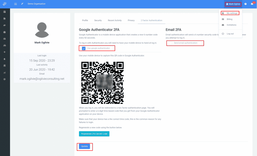 Multi Factor Authentication Parolla