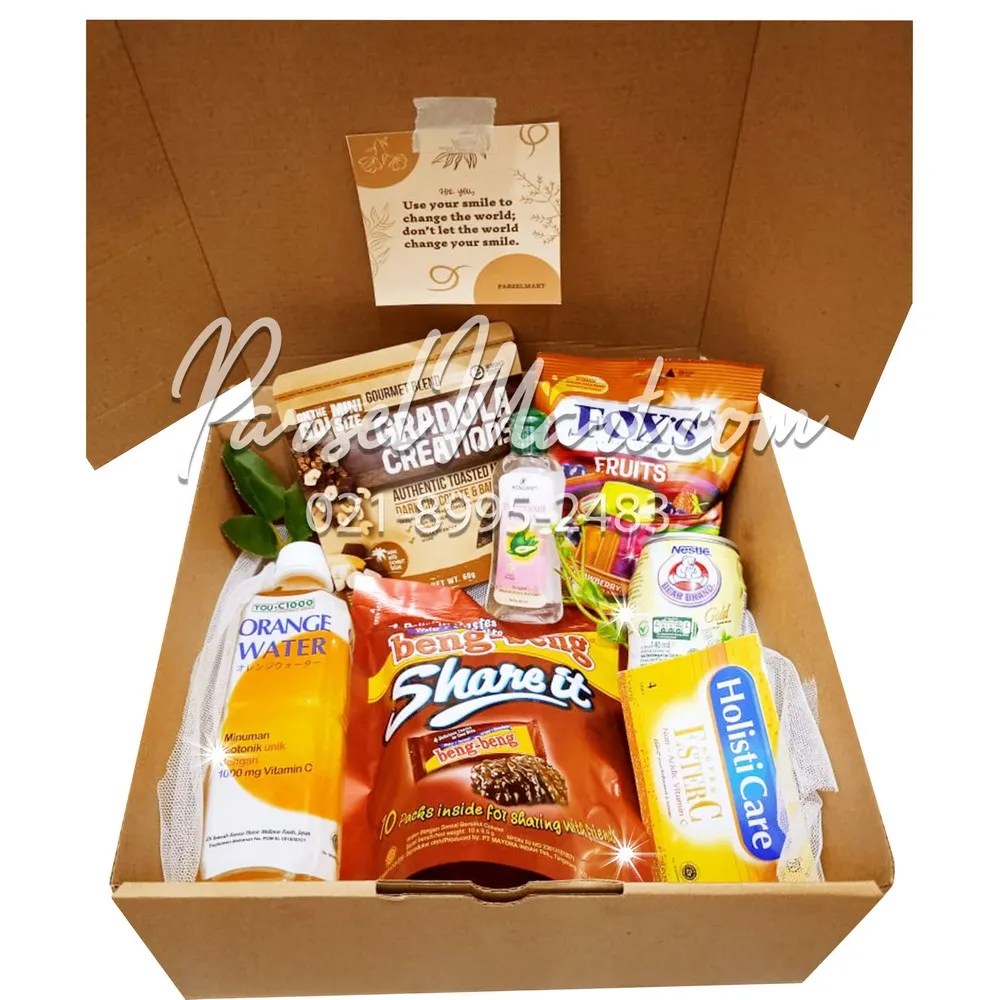 Hampers Covid Stay Happy ParselMart Parcel Buah Hampers Bunga
