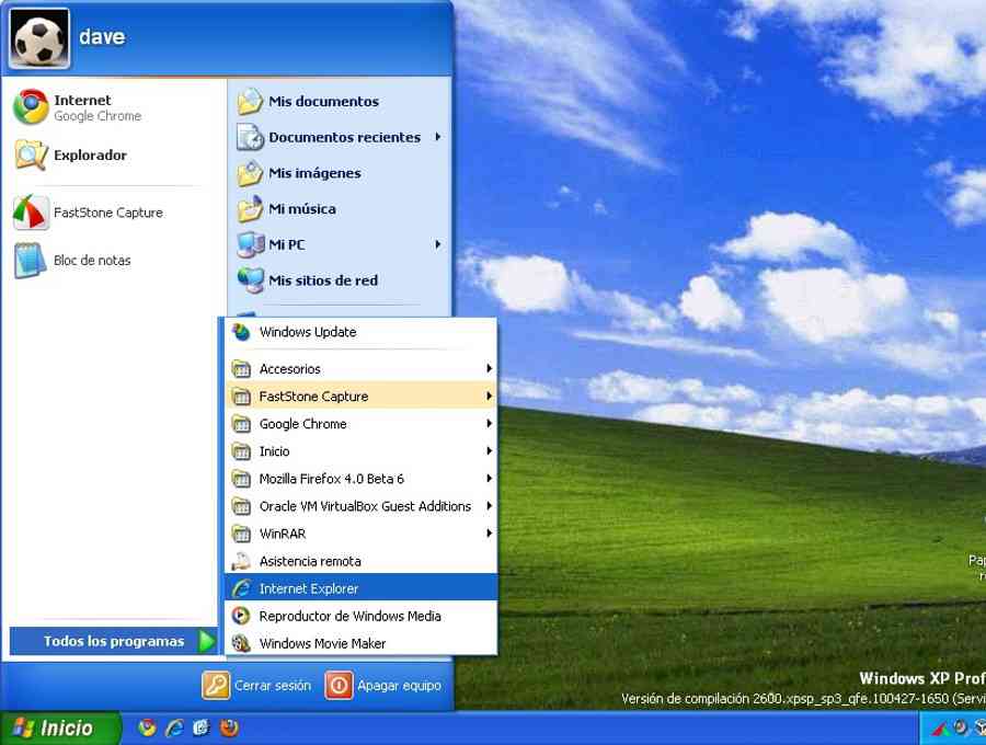 Software análisis técnico Partes de la barra de tareas de