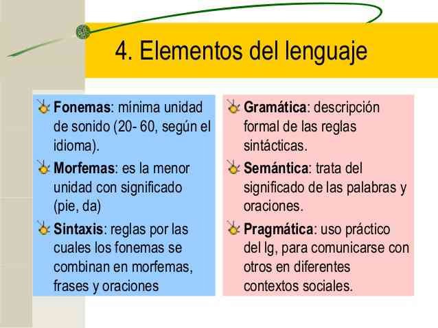 Partes del lenguaje