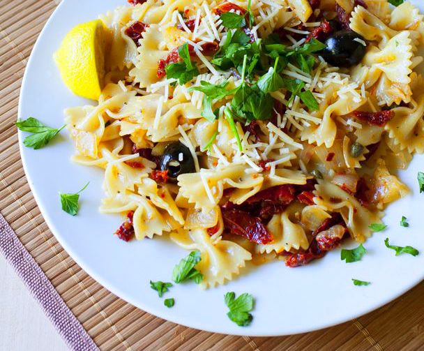 Farfalle with Preserved Lemon and Sundried Tomatoes Partial Ingredients