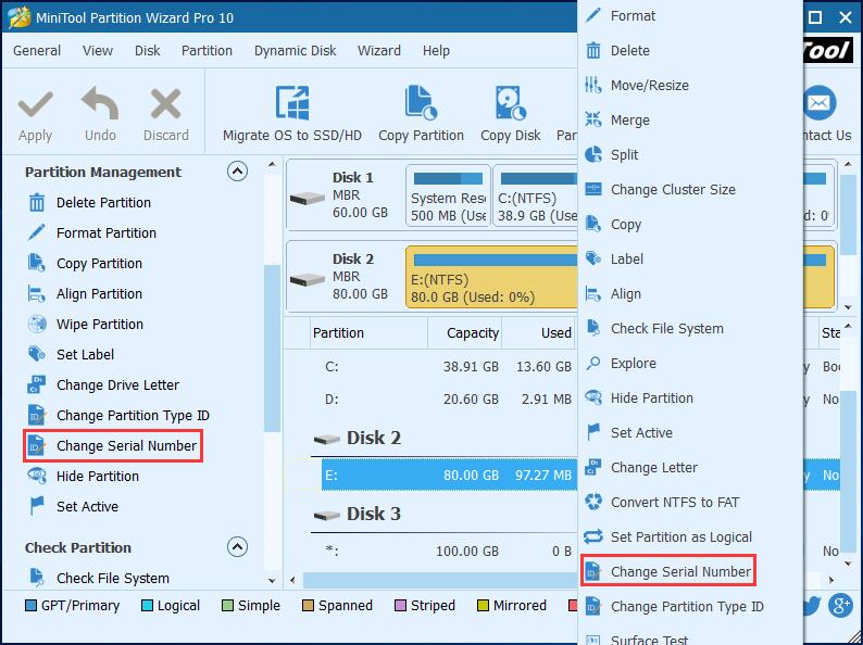 How To Change Partition Serial Number Minitool Tutorial Minitool