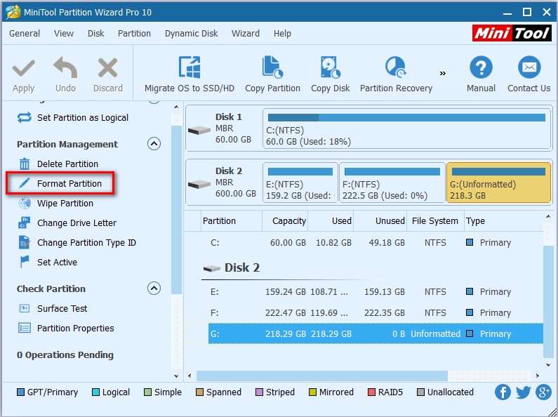 How to format partition MiniTool Partition Wizard Tutorial