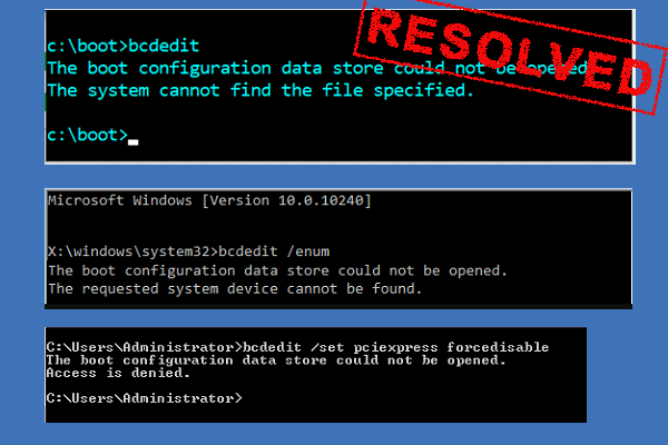 Easy Fixes for Boot Configuration Data Store Could Not Be Opened