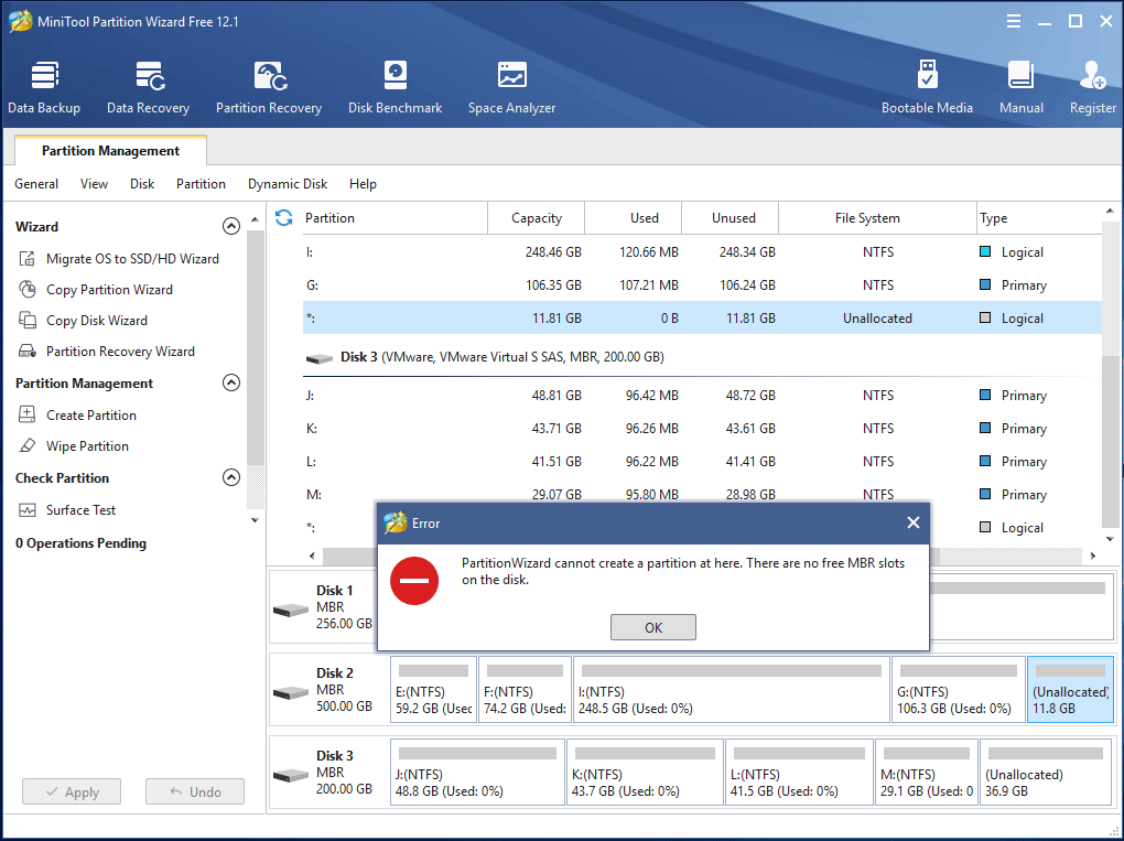 Fix Disk Already Contains Maximum Number of Partitions Error