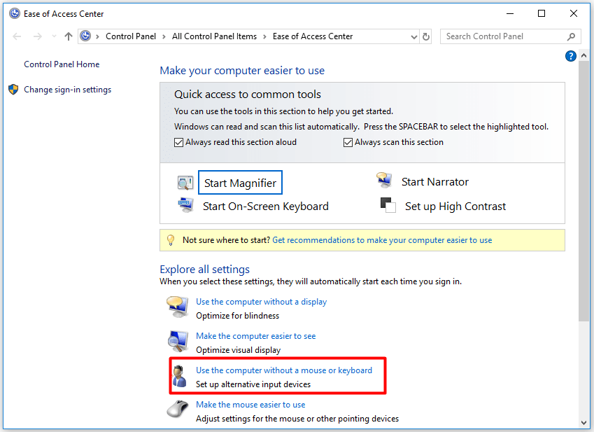 The Guide to Prevent OnScreen Keyboard from Popping up MiniTool