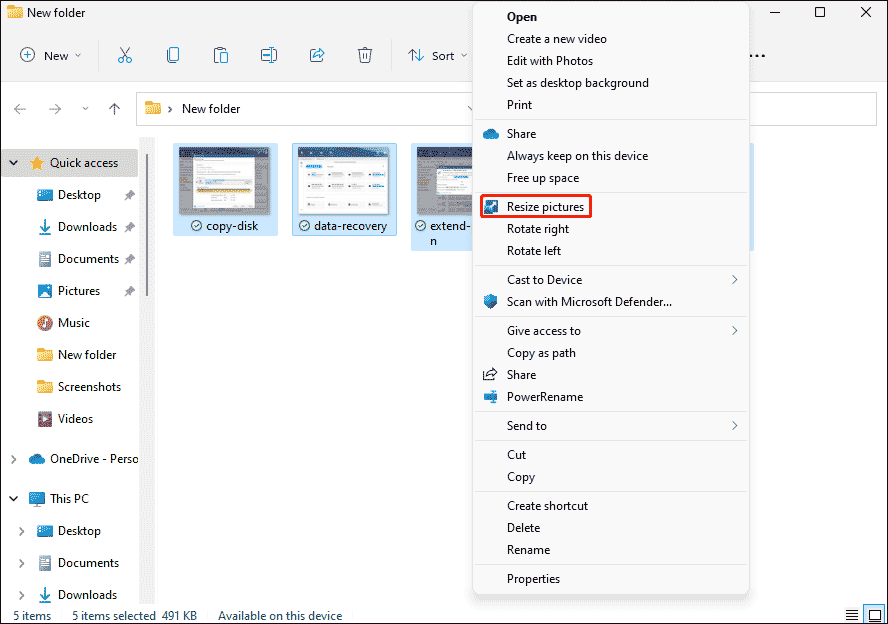 How to Resize Multiple Images at Once in Windows 11? MiniTool