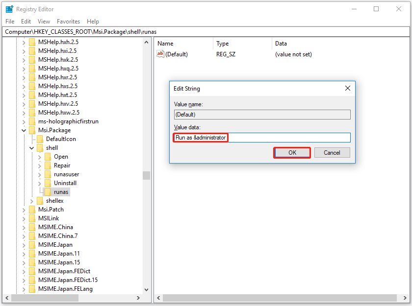 Run as Administrator Option for MSI Files Missing Windows 10/11