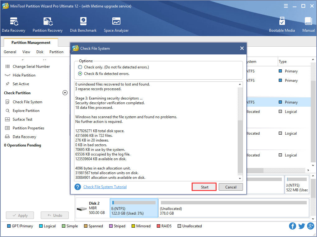How to Check File System MiniTool Partition Wizard Tutorial