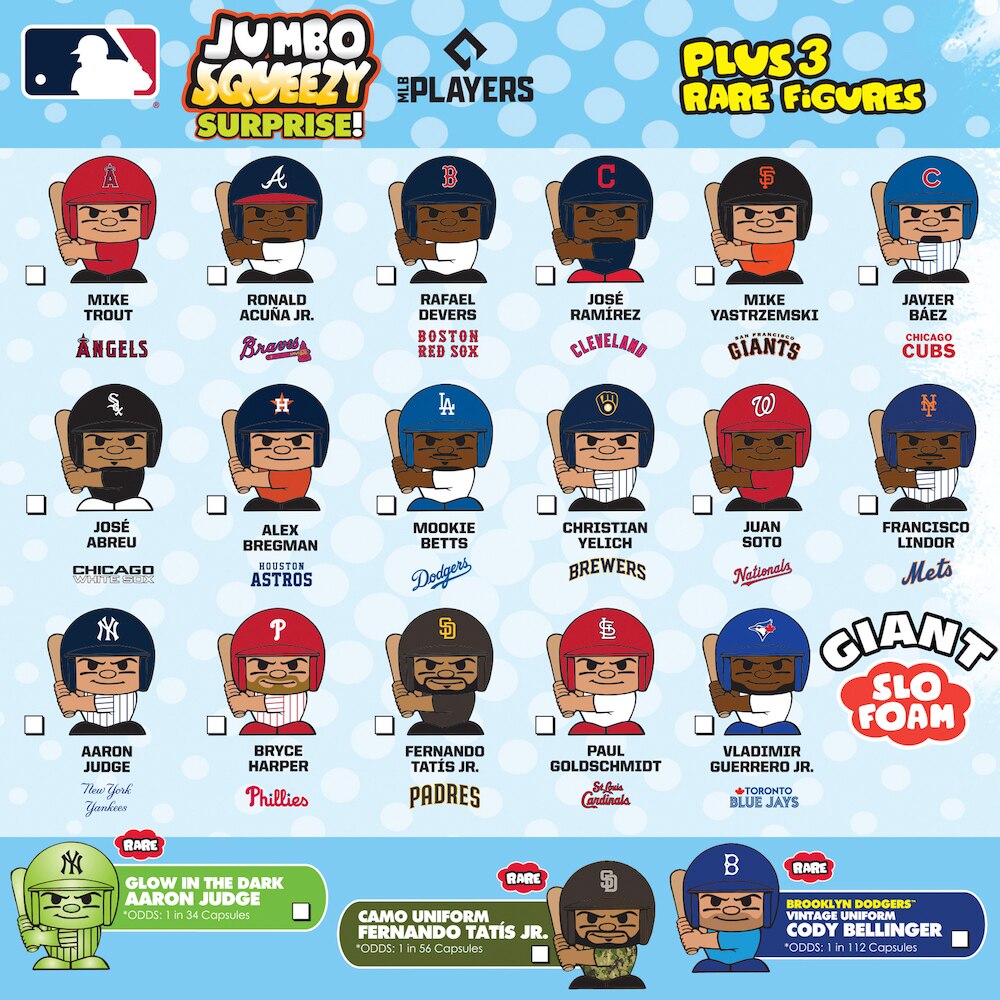MLB Jumbo Squeezy Capsule Display 18 ct
