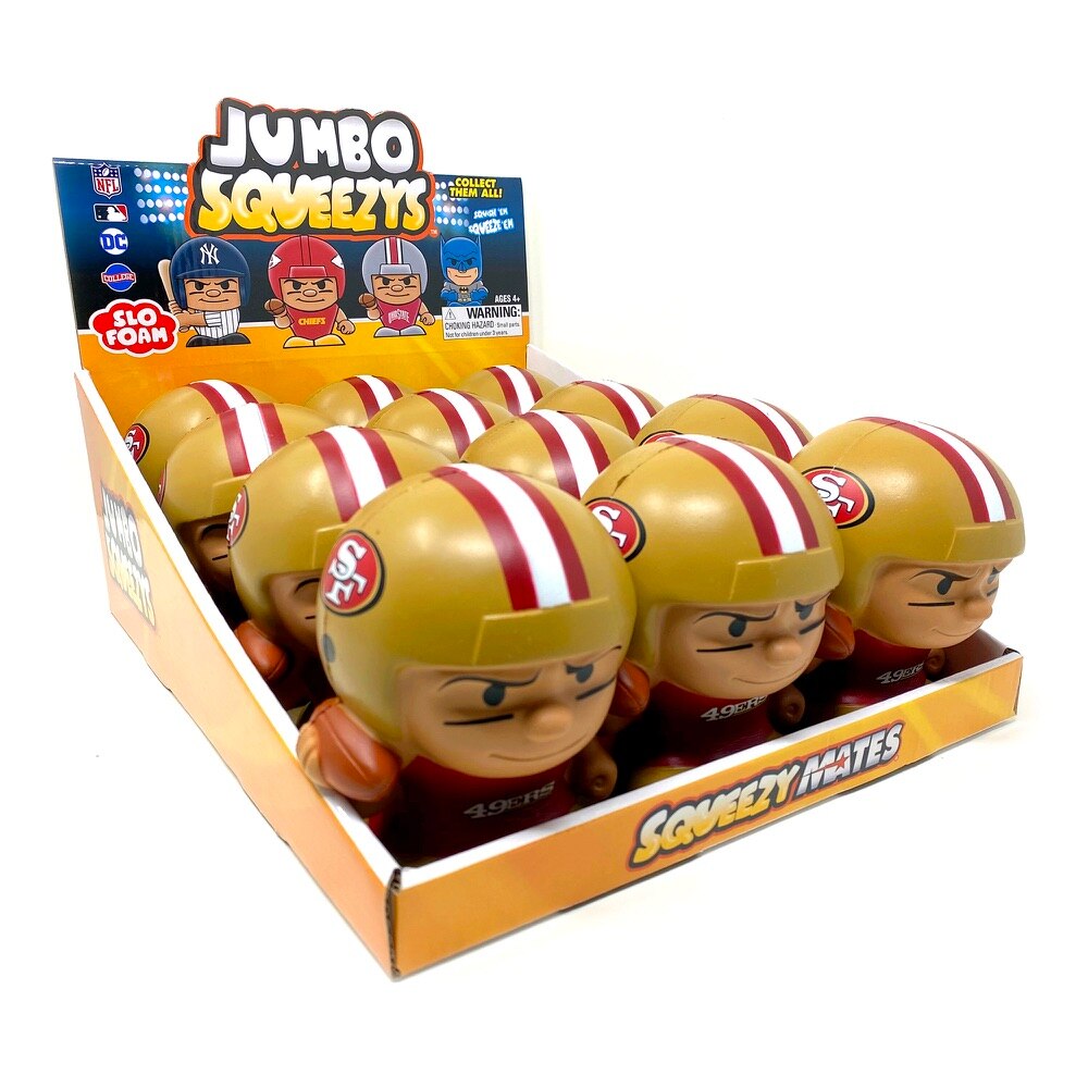 San Francisco 49ers Jumbo Squeezy 12pc Display