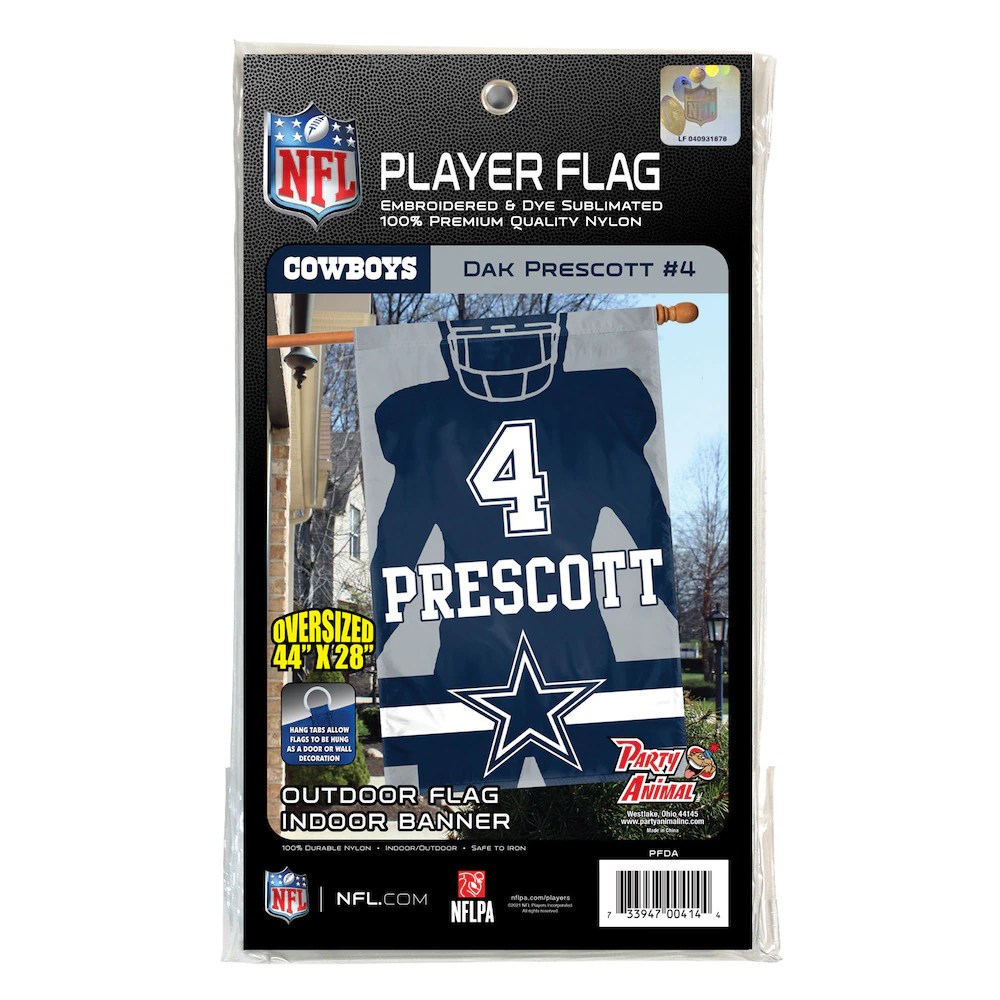 Dak Prescott Silhouette Banner Flag