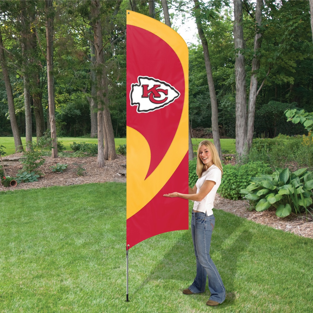 Kansas City Chiefs Tall Team Flag Kit with Pole