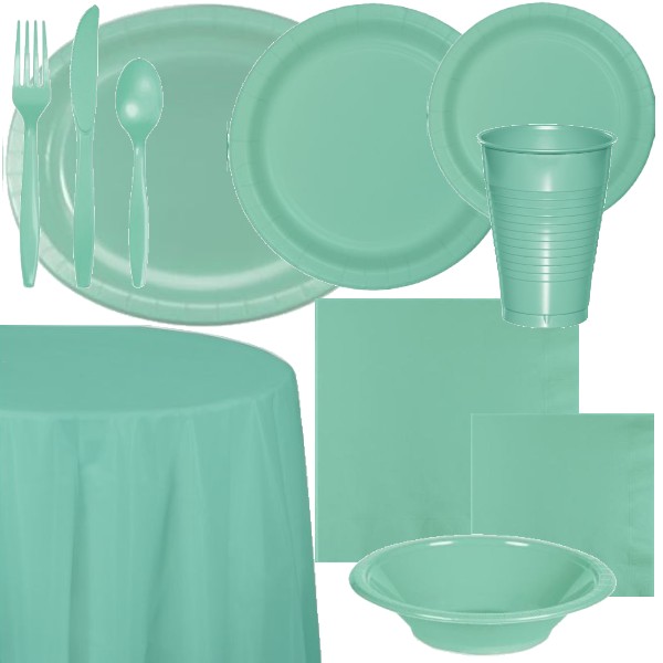 Home & Garden 20 pack Fresh Mint Green 10inch Plastic Plates Party
