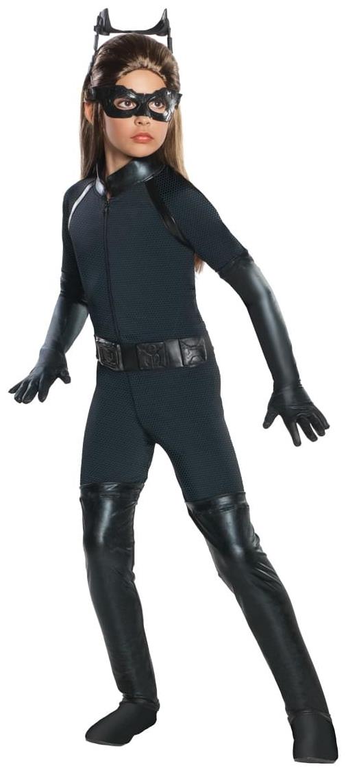 Catwoman Deluxe Jumpsuit and Molded Mask Costume Child