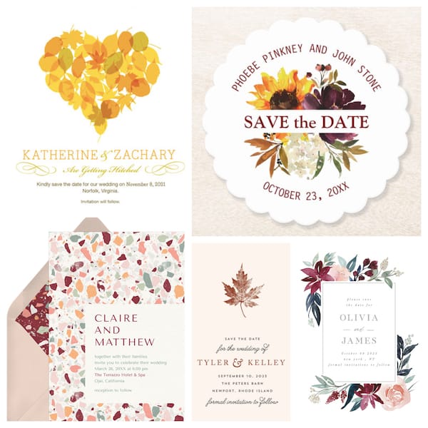 Fall Weddings >> Tips for Ordering Your Save the Dates
