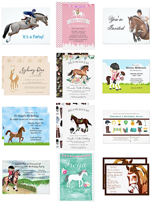 Horse Theme Invitations for All Celebrations