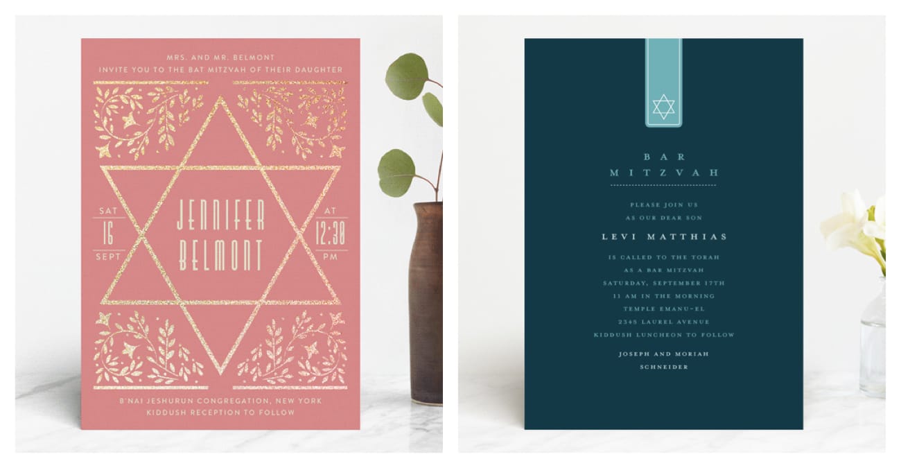Bar Mitzvah & Bat Mitzvah Invitations