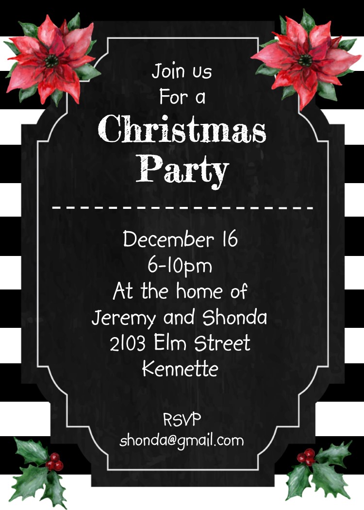 over 3,000 Original Christmas Party Invitations for your customized party