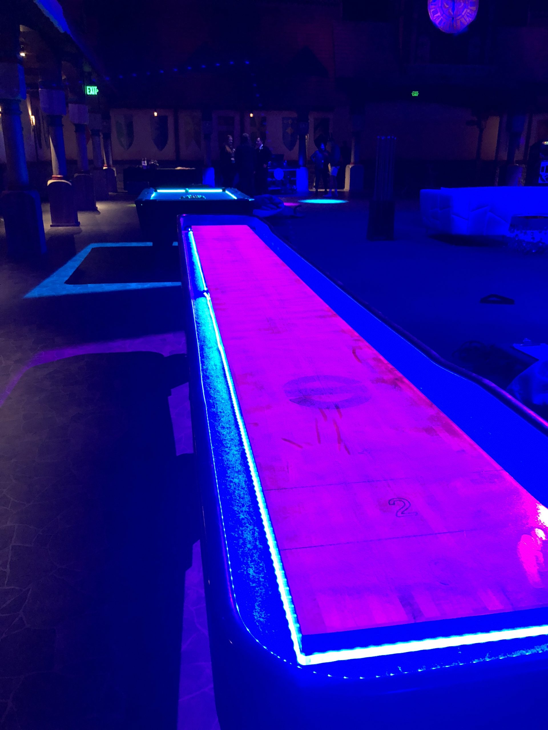 Shuffleboard LED 14 Foot Party Pals