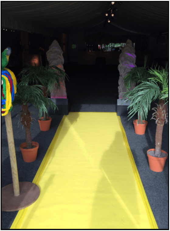 Party Props for Hire Yellow Carpet Entrance