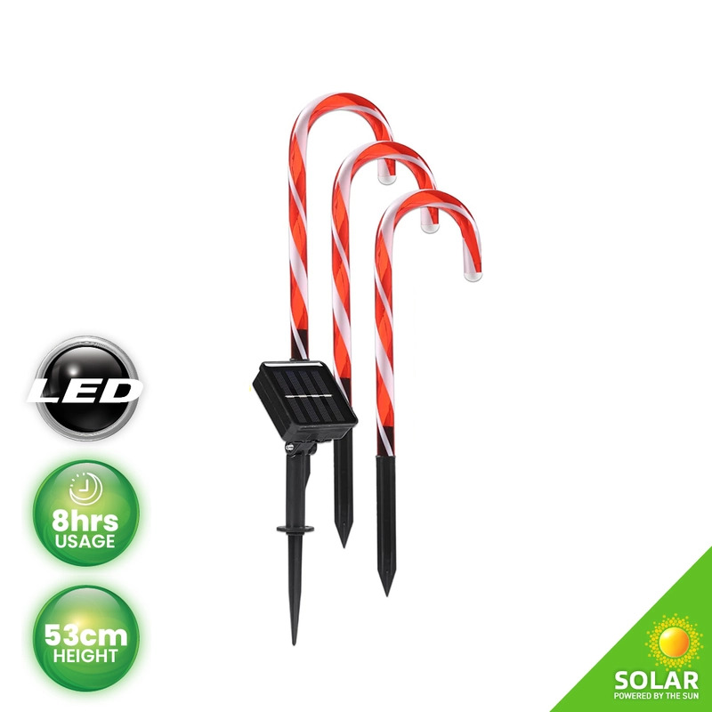 Candy Cake Solar Light Stakes (16x48cm) Pk 3