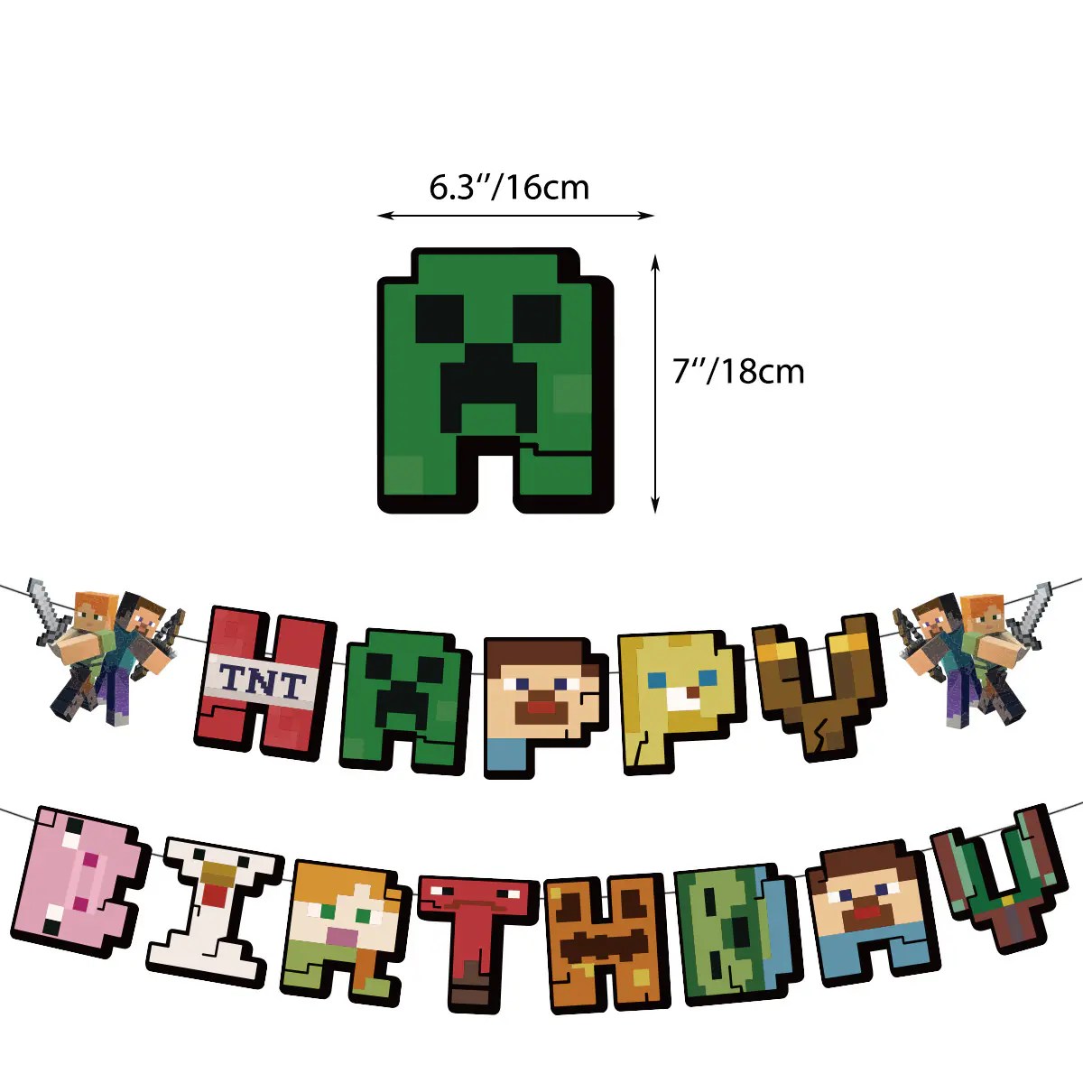 Happy Birthday Banner Minecraft