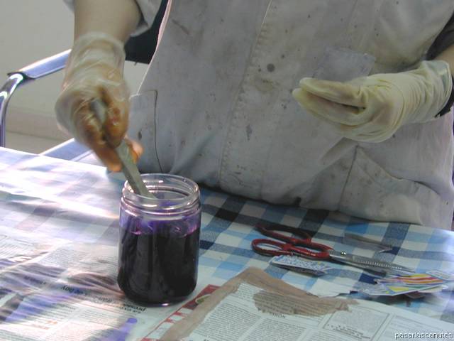 teñir madera con anilina al agua