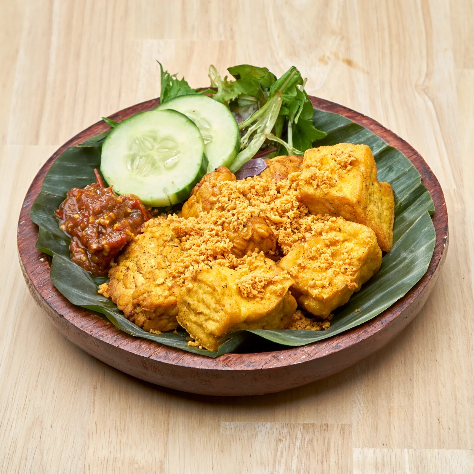Tahu Tempe (Smashed Tofu and Tempeh) by Ayam Penyet Ria Pasar Makan