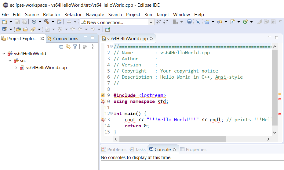 MS Visual C++ toolchain in Eclipse IDE