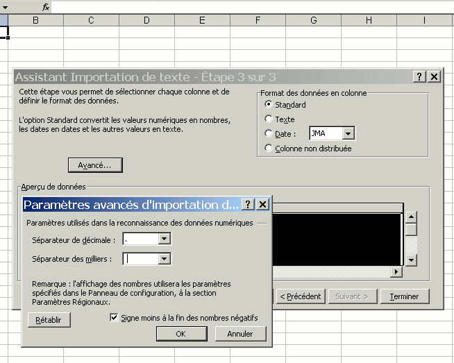 Converting twoseries ASCII file to twocolumn Excel document